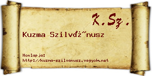 Kuzma Szilvánusz névjegykártya